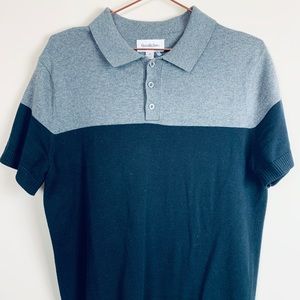 Knit Stripe Polo Shirt | Sz M